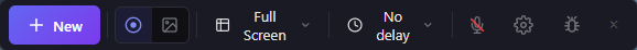 A-Eyes toolbar with recording controls